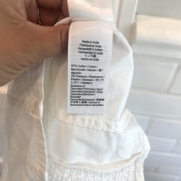 J.Crew white “corset” style crop top. Size 8. - Picture 4 of 5